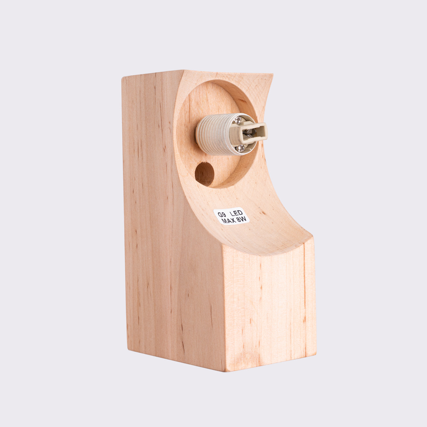 Wandlamp BULBO natuurlijk hout