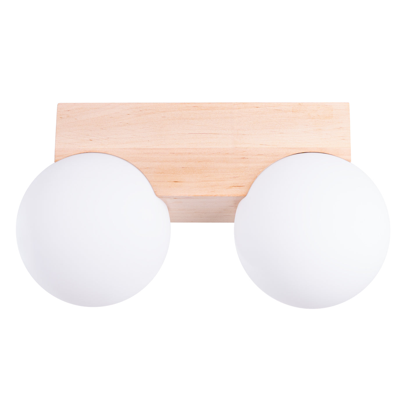 Plafondlamp BULBO 2 naturel hout