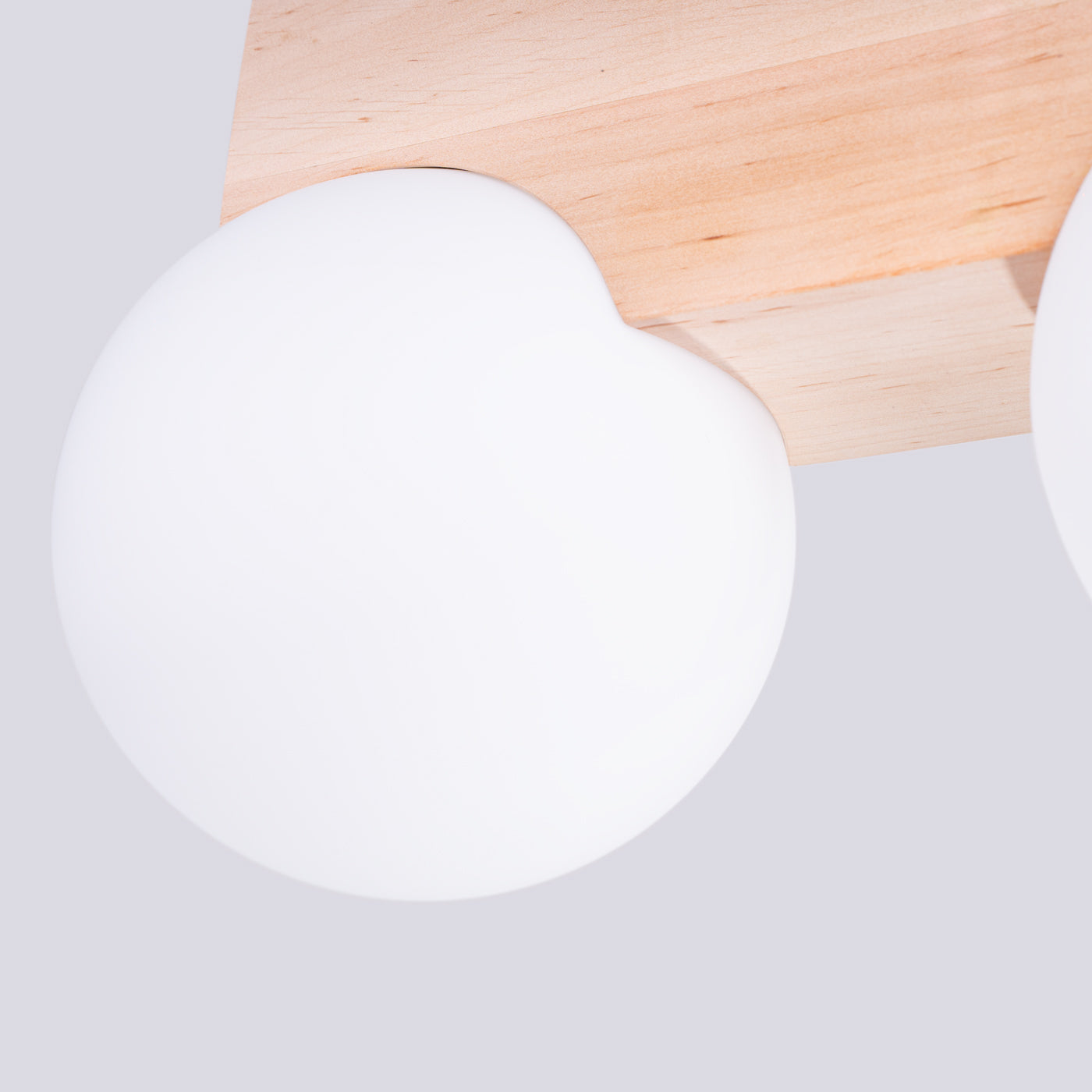 Plafondlamp BULBO 2 naturel hout