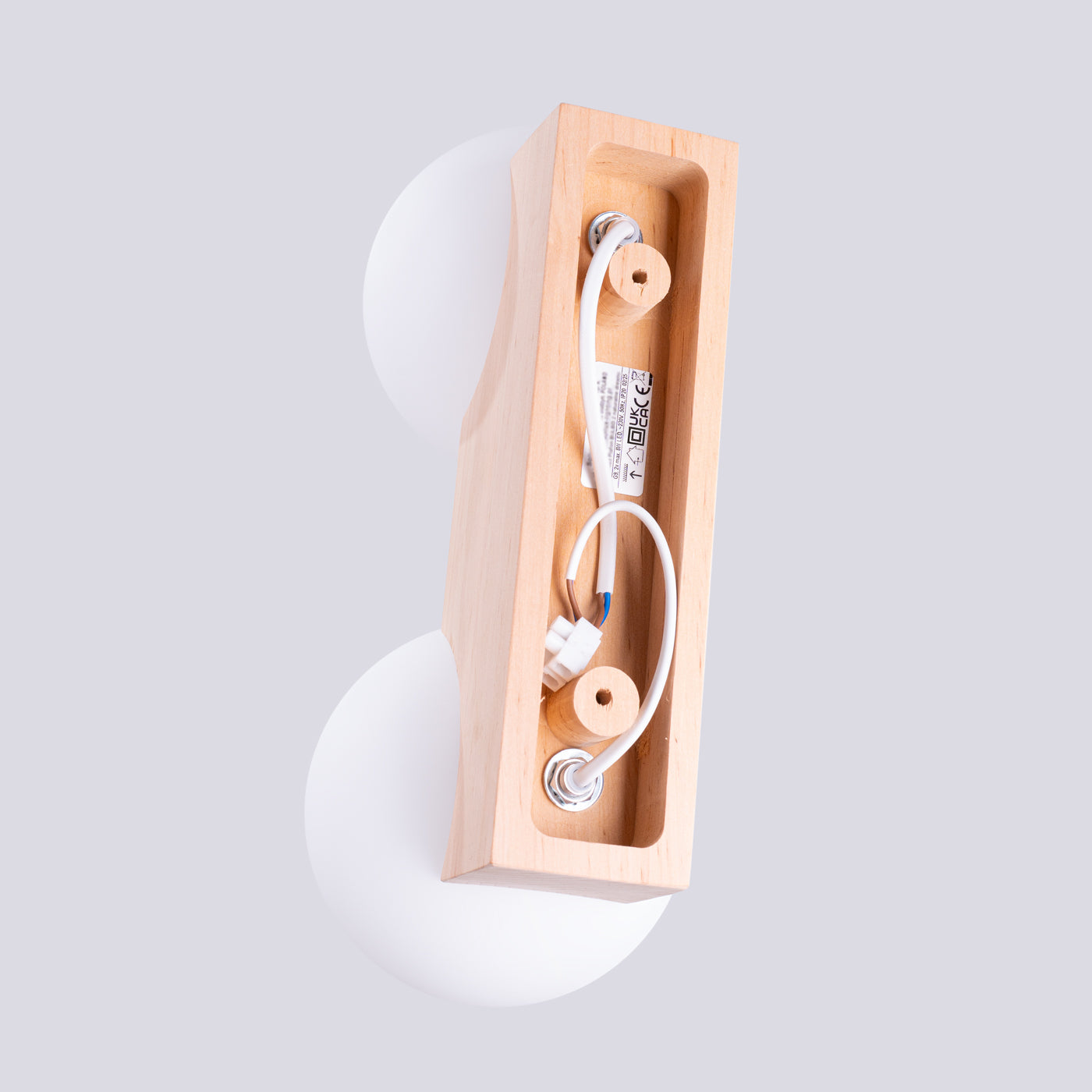 Plafondlamp BULBO 2 naturel hout