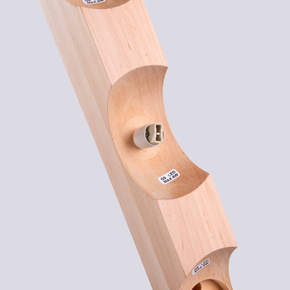 Plafondlamp BULBO 4 natuurlijk hout
