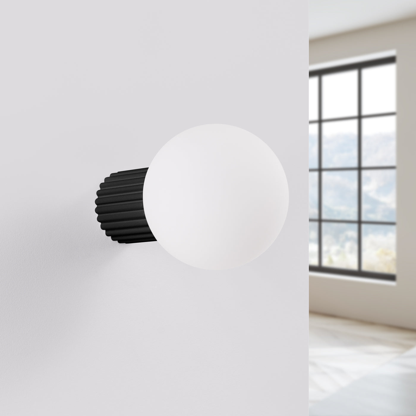 Wandlamp HALO zwart IP44
