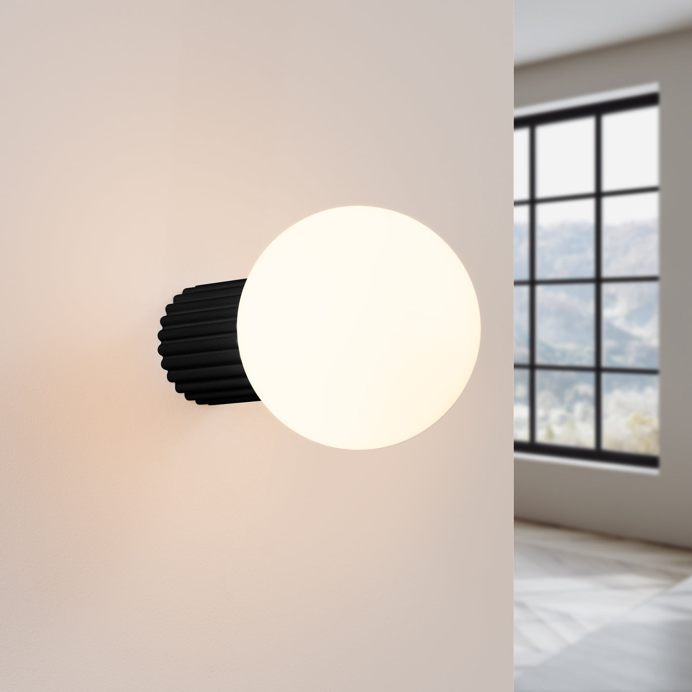 Wandlamp HALO zwart IP44