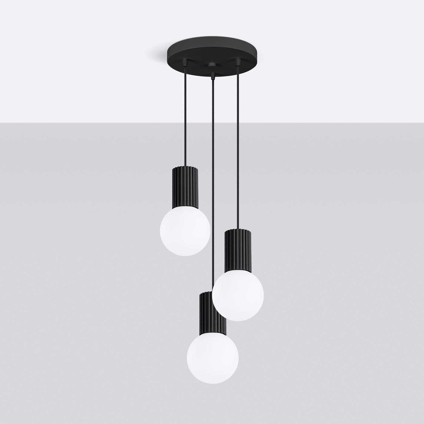 Hanglamp HALO 3P zwart