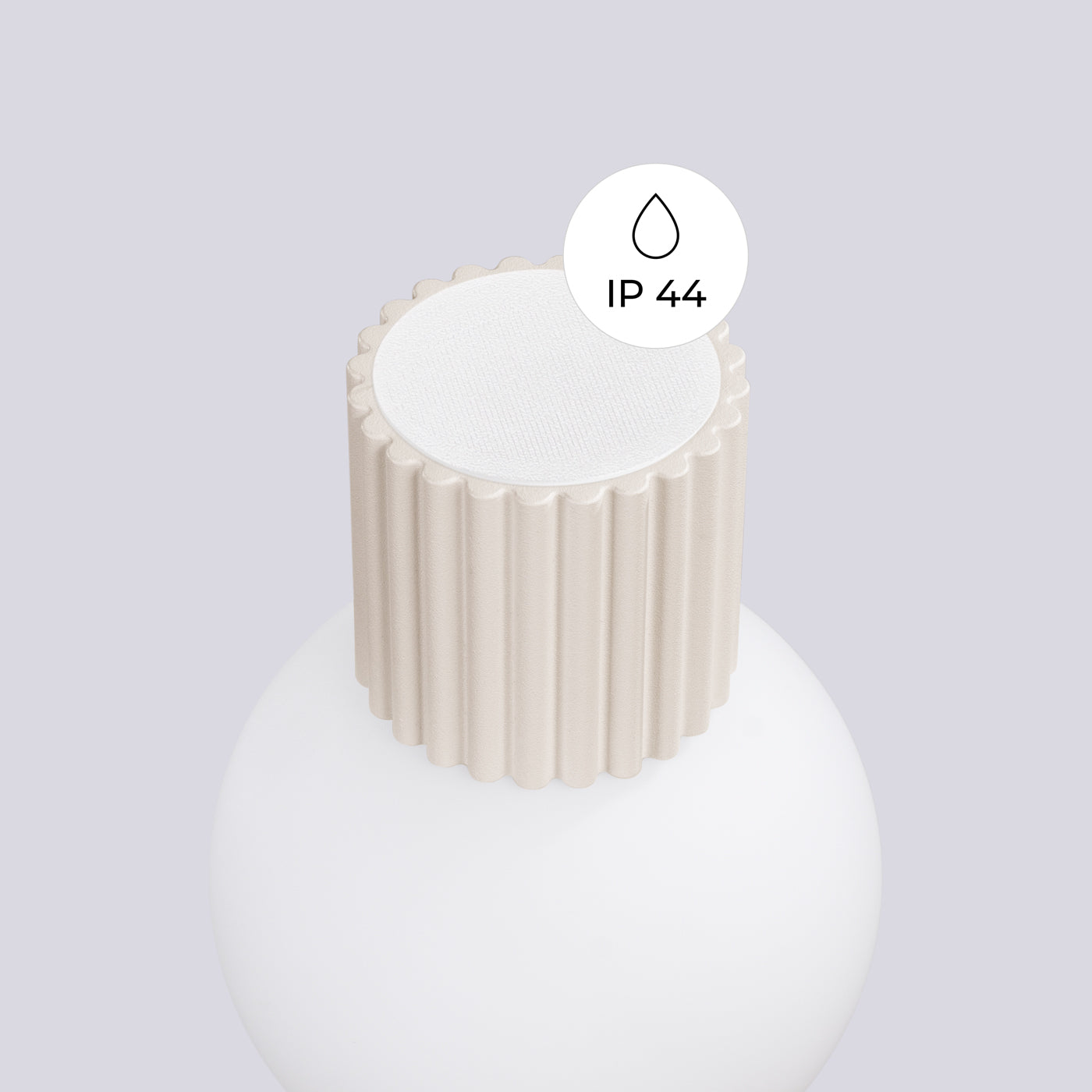 Wandlamp HALO beige IP44
