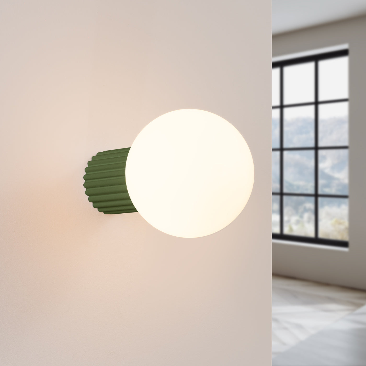 Wandlamp HALO olijfgroen IP44