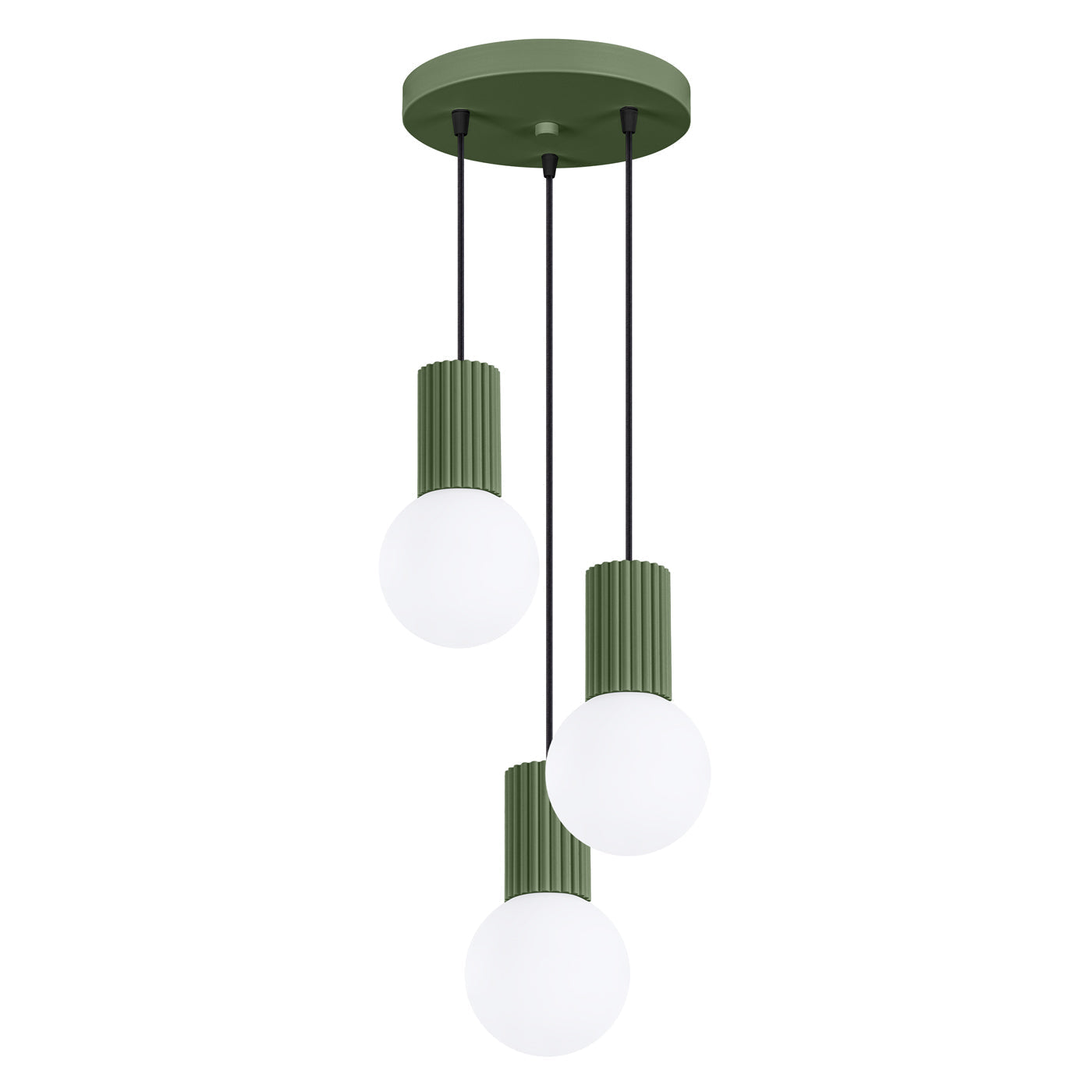 Hanglamp HALO 3P olijfgroen