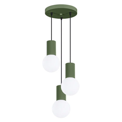 Hanglamp HALO 3P olijfgroen