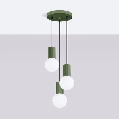 Hanglamp HALO 3P olijfgroen