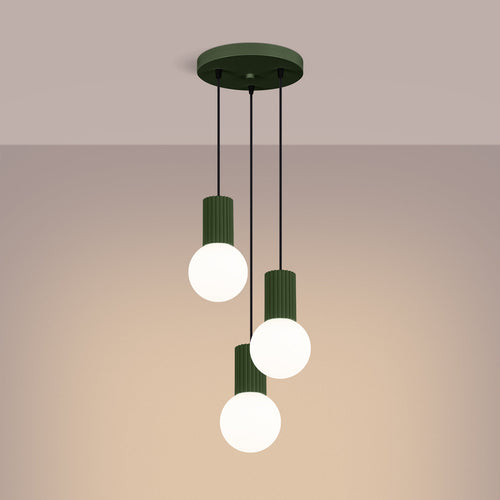 Hanglamp HALO 3P olijfgroen
