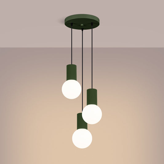 Hanglamp HALO 3P olijfgroen