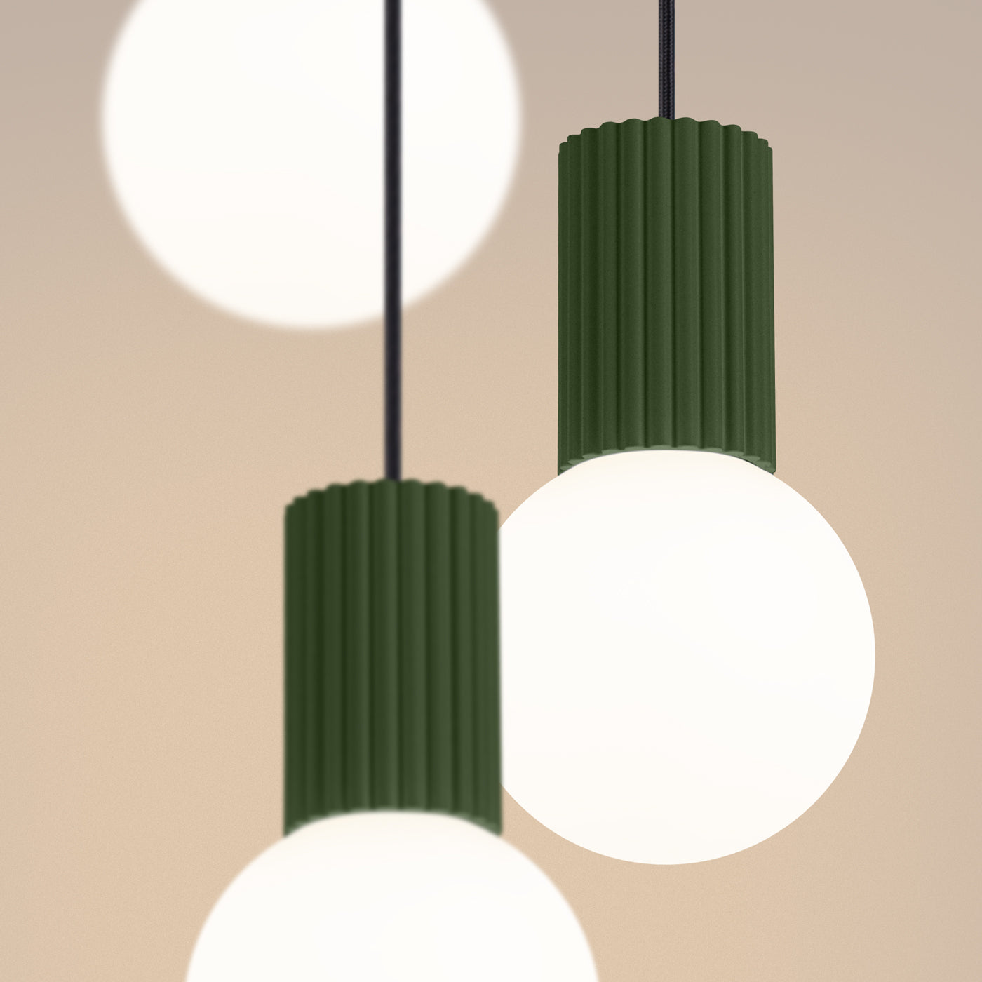 Hanglamp HALO 3P olijfgroen