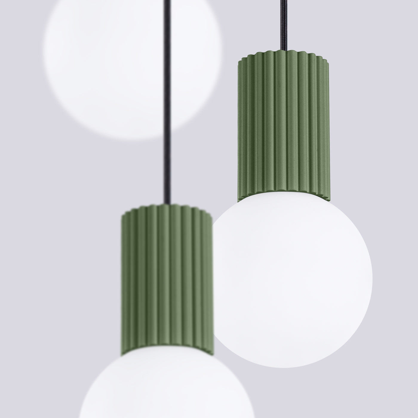 Hanglamp HALO 3P olijfgroen
