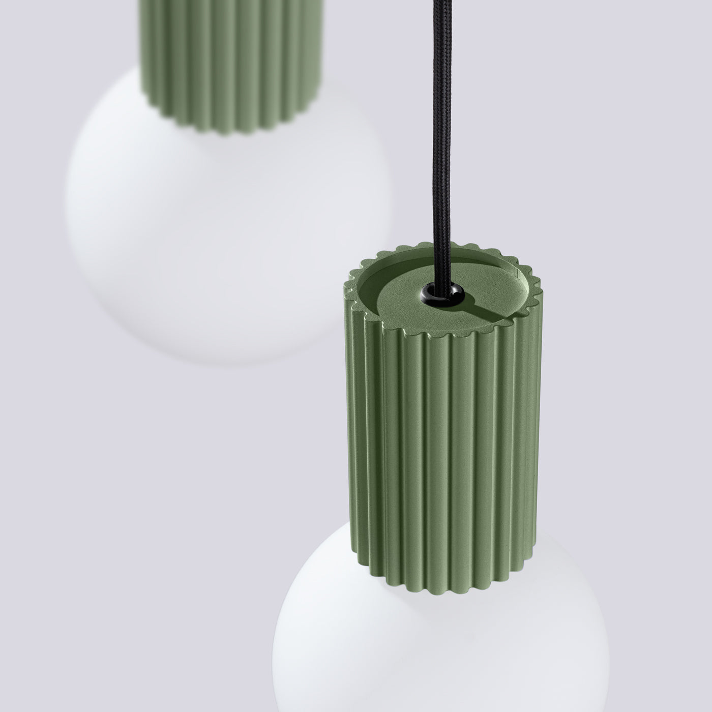 Hanglamp HALO 3P olijfgroen