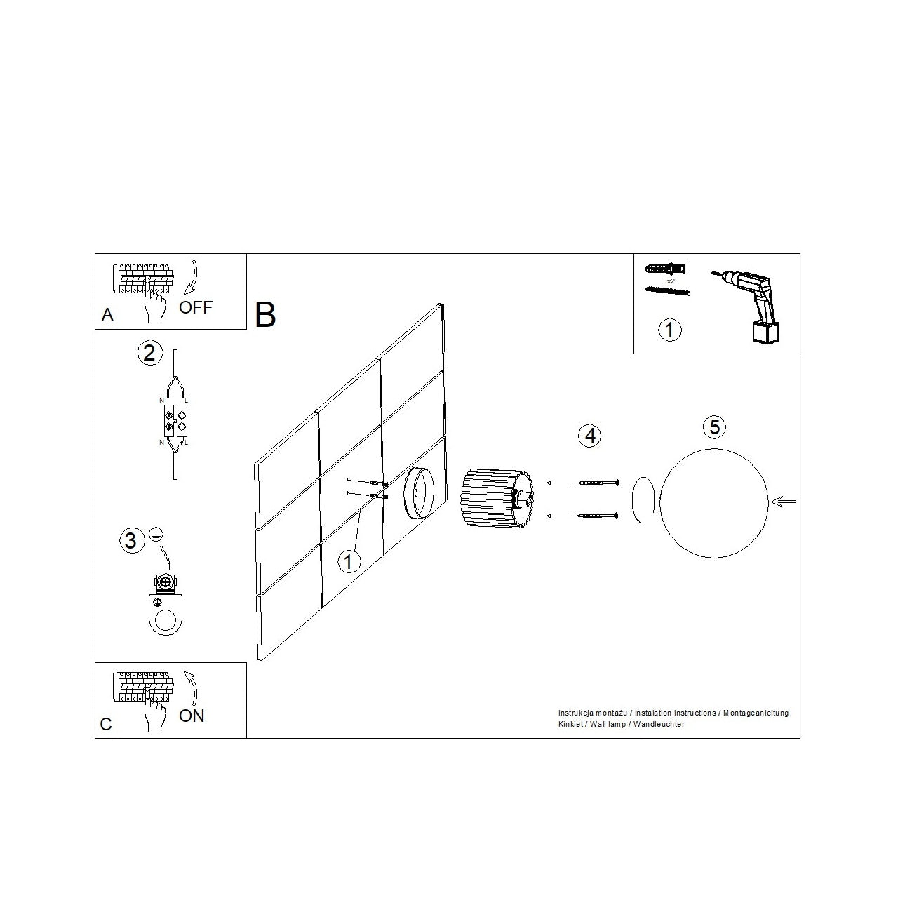 Wandlamp HALO rode okra IP44