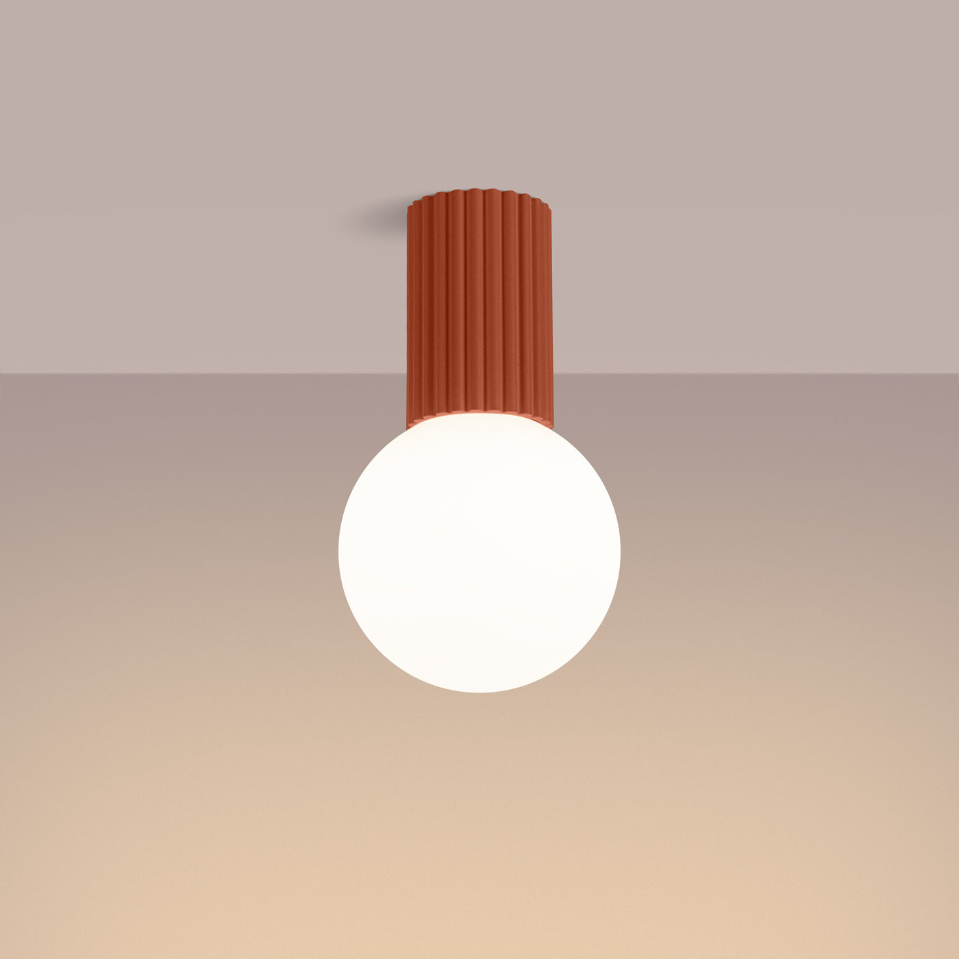 Plafondlamp HALO rode okra IP44