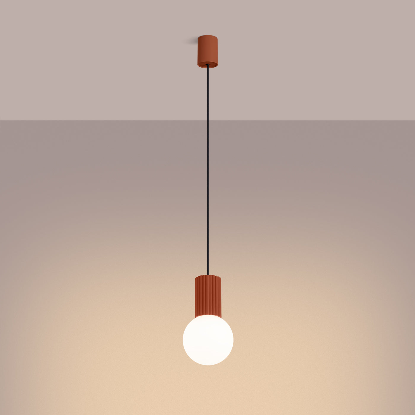 Hanglamp HALO 1 rood ochra