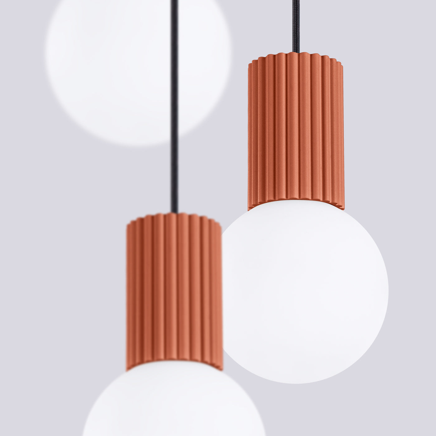 Hanglamp HALO 3P rood ochra