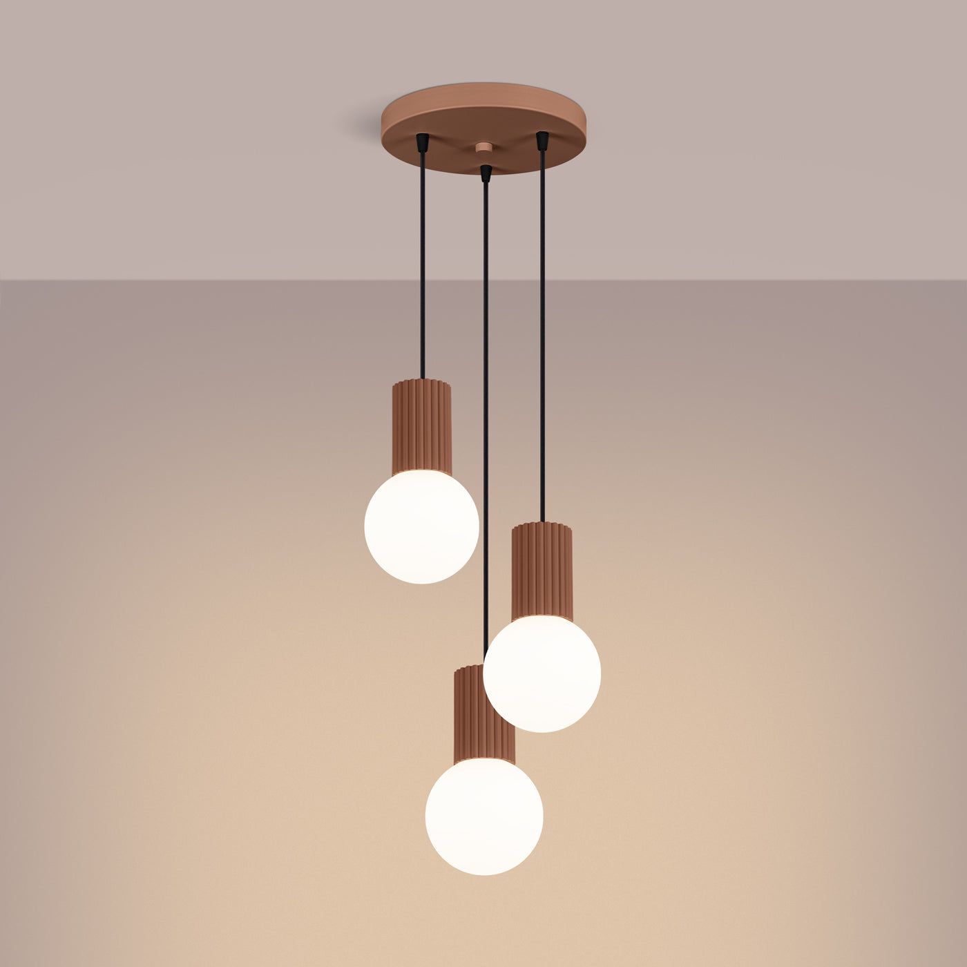 Hanglamp HALO 3P mokka