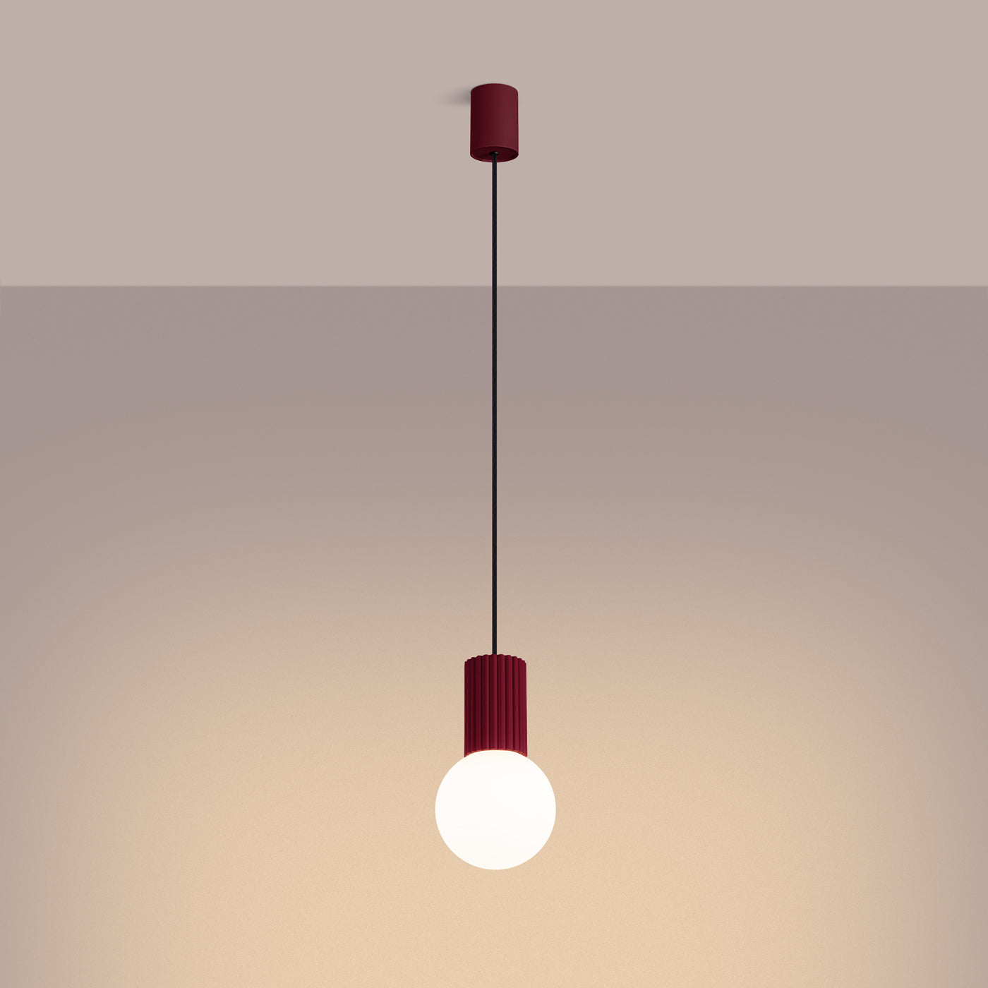 Hanglamp HALO 1 bordeauxrood