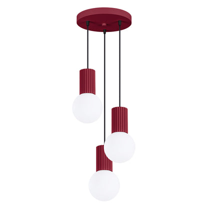 Hanglamp HALO 3P bordeauxrood