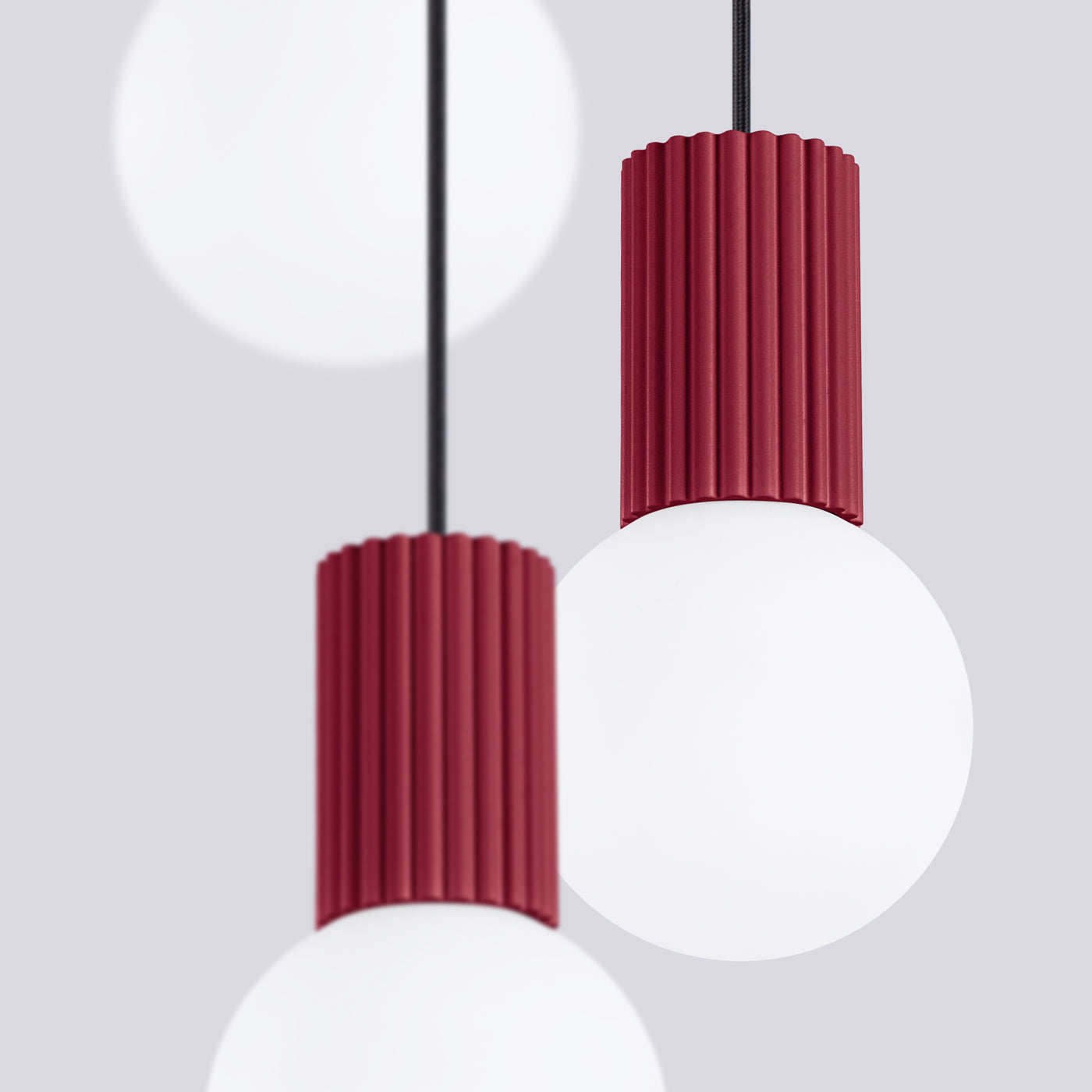 Hanglamp HALO 3P bordeauxrood