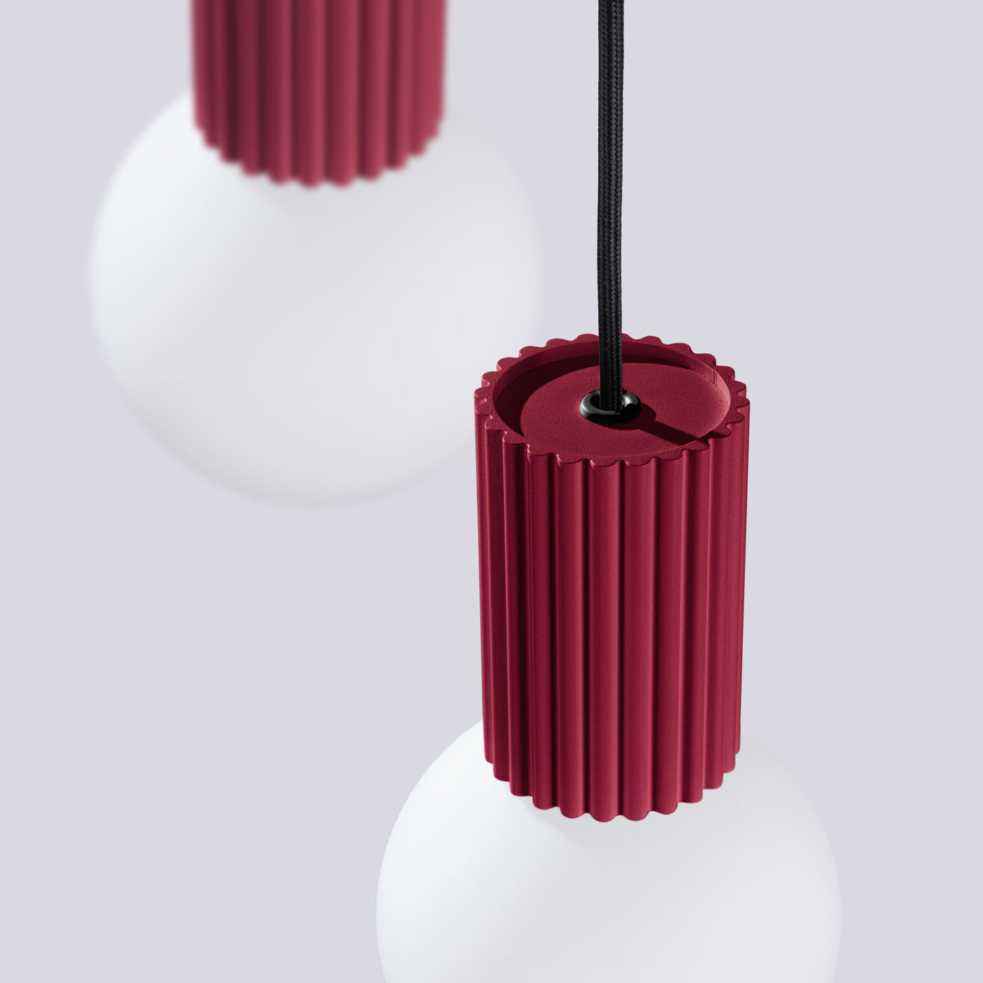 Hanglamp HALO 3P bordeauxrood